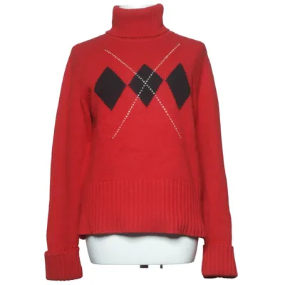 Turtleneck (Red, Black) from Add It Acrylic, Cotton, Wool