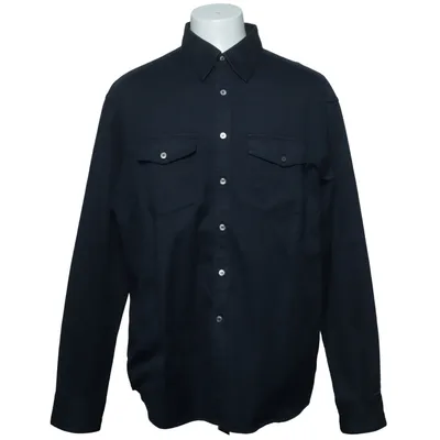 Chemise (Bleu) de Dunhill Coton, Cuir