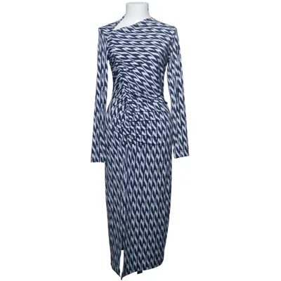 Klänning (Blå, Vit) från C&A Elastan, Polyester