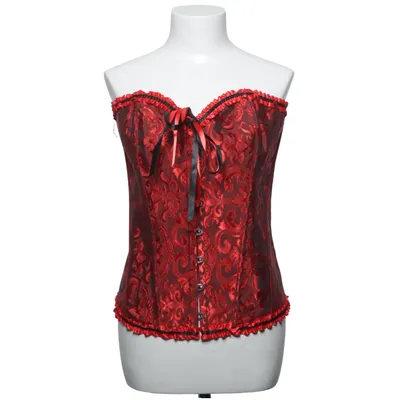 Korset (Rød, Sort) Elastan, Polyester