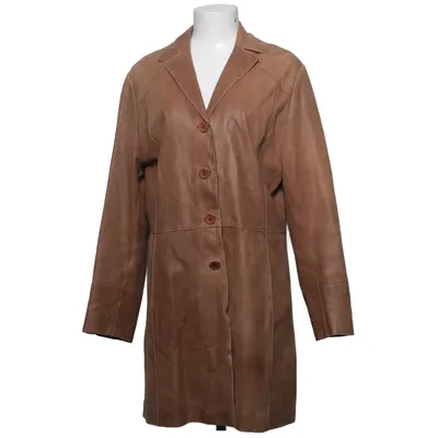 Leather coat (Brown) from Big L Leather, Polyester
