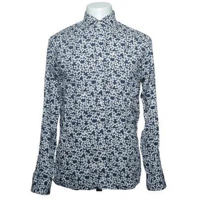 Chemise (Bleu, Blanc) de Oscar of Sweden Coton, Lyocell