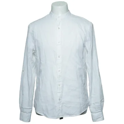 Shirt (Linen Standing Collar Ls) van Dressmann Katoen, Linnen