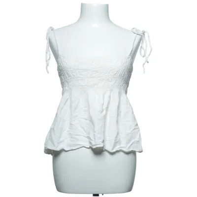 Crop top (Beige) van Zara Katoen, Elastaan, Linnen, Viscose