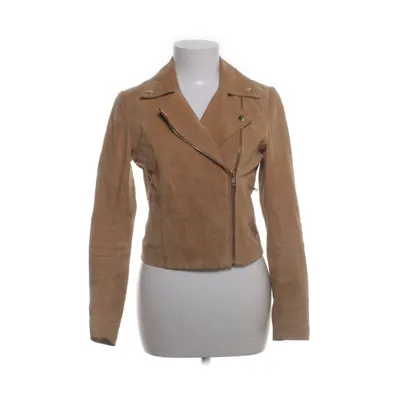 Leren jack (Beige) van Forever 21 Polyester, Leer