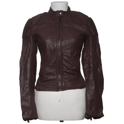 Läderjacka (Brun) från Divided by H&M Bomull, Elastan, Skinn, Polyester