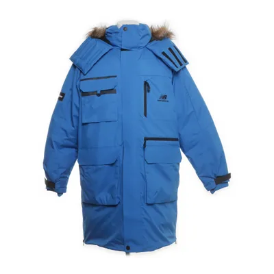 Down coat (Blue) from New Balance Acrylic, Down, Feather, Polyester