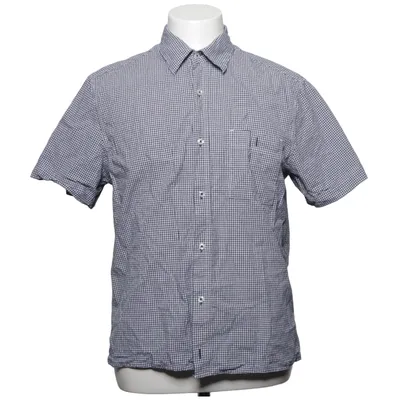 Short sleeve shirt (Blue, White) from Dressmann Cotton