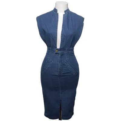 Jeansklänning (Blå) från Boohoo Bomull, Elastan, Polyester