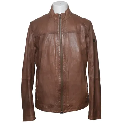 Läderjacka (Brun) från Hugo Boss Bomull, Skinn, Polyester