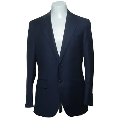 Blazer (Bleu) de E. Thomas Cupro, Polyester, Viscose, Laine