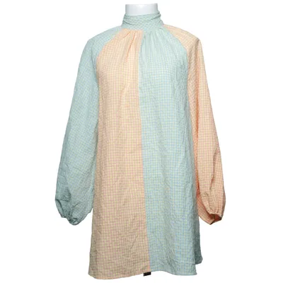 Jurk (Blauw, Geel, Roze) van Lost Ink Katoen, Polyester