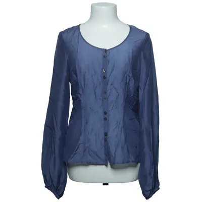 Blouse (Blauw) van H&M Katoen, Zijde