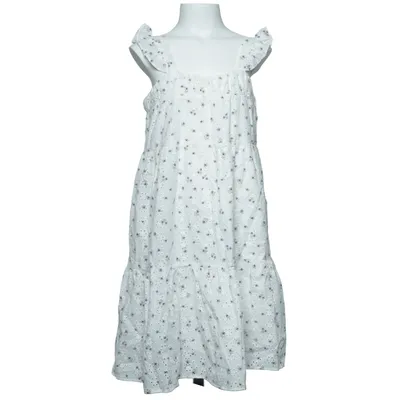 Dress (White, Blue) from Zara Cotton