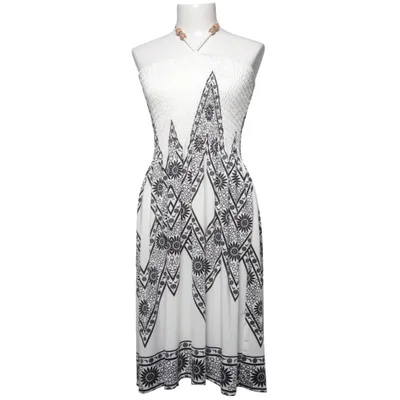 Halterneckklänning (Svart, Vit) från Dodo Polyester