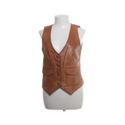 Leather vest (Brown) from David Moore Cotton, Leather