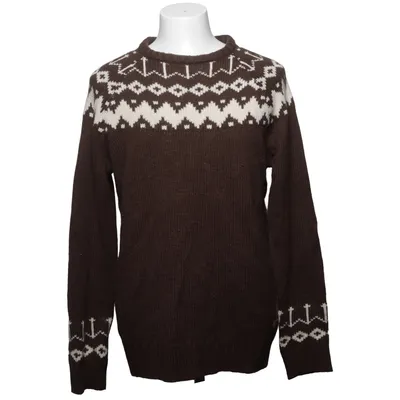 Sweater (Brown, White) from Blend Acrylic, Wool
