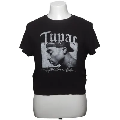 T-shirt (Sort) fra 2Pac Bomuld, Elastan