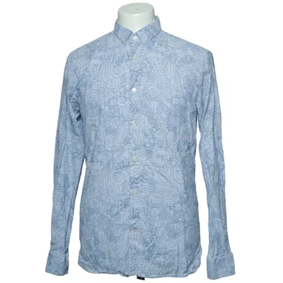 Hemd (Blau, Weiß) von Knowledge Cotton Apparel Baumwolle, Leinen