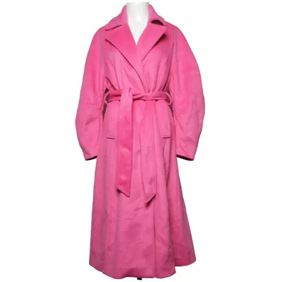 Coat (Pink) from YAS Recycled polyester, Wool