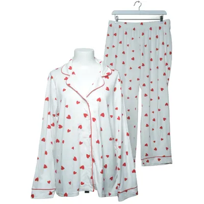 Pyjama (Wit, Rood) van Contrast Elastaan, Polyester