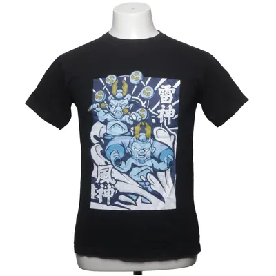 T-shirt (Zwart, Blauw, Wit) van Kenji Katoen