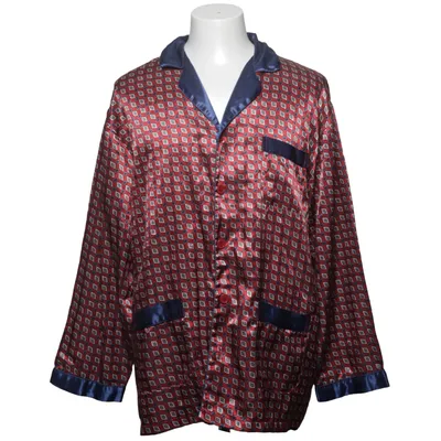 Pyjama shirt (Rood, Blauw) van Marco Donati Katoen, Polyester