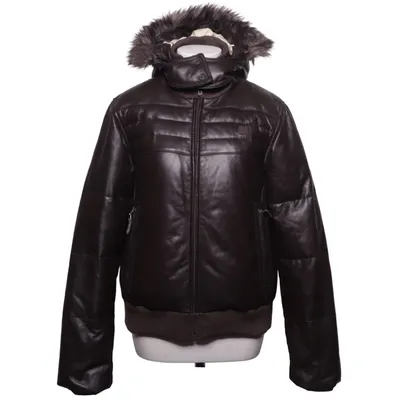 Winter jacket (Brown) from Fila Down, Feather, Leather, Polyamide, Polyester
