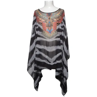 Kaftankjole (Sort, Hvid, Flerfarvet) fra Flam Mode Polyester
