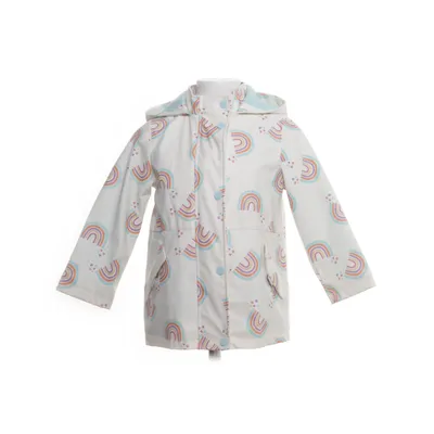 Regnjacka (Vit, Flerfärgad) från Primark Bomull, Polyester