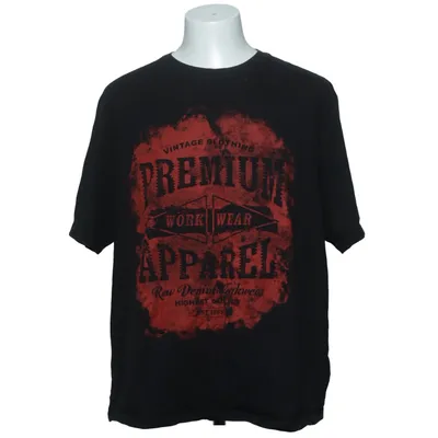 T-shirt (Noir, Rouge) de Smog Coton