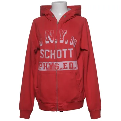 Hoodie (Red) from Schott Cotton, Polyester
