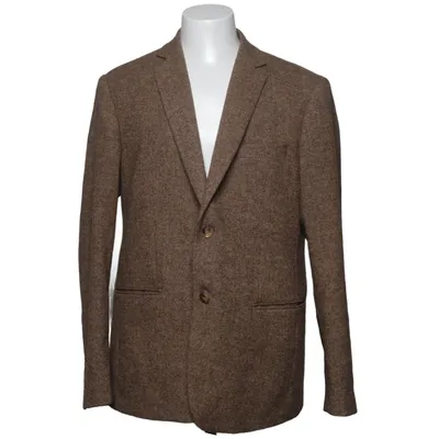 Blazer (Brown) from Pre End Polyester, Wool
