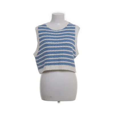 Tröja (Vit, Blå) från Lindex Akryl, Bomull