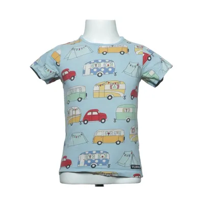 T-shirt (Bleu, Multicolore) de Villervalla Élasthane, Coton biologique