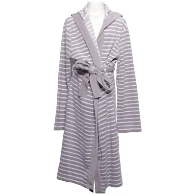 Bathrobe (Gray, White) from Schiesser Cotton, Polyester