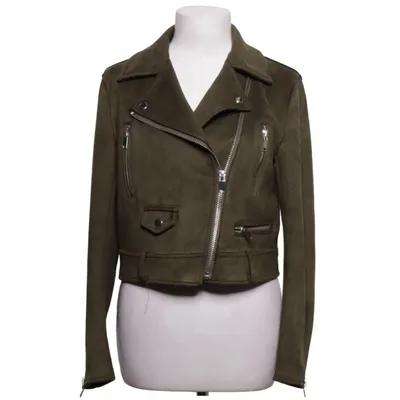 Bikerjakke (Grøn) fra Zara Basic Outerwear Elastan, Polyester