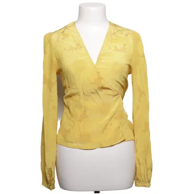 Blouse portefeuille (Jaune) de Réalisation Soie