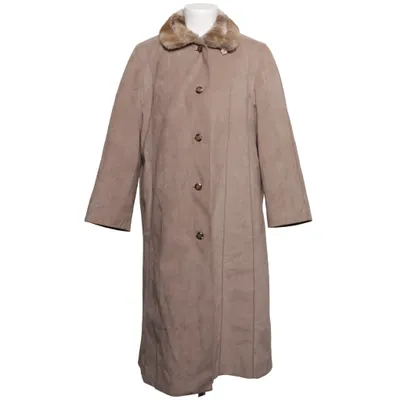 Shearling jas (Beige) van Alcantara Polyester, Polyurethaan, Bont