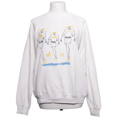Sweatshirt (Hvid, Flerfarvet) fra Hanes Akryl, Bomuld