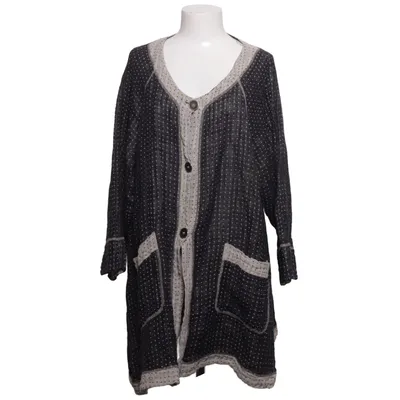 Cardigan (Black, Beige) from Uno Danmark Cotton, Linen