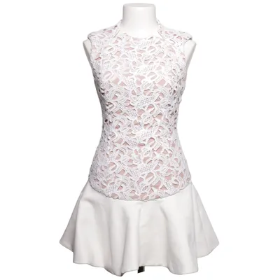 Dress (White, Beige) from Stylestalker Elastane, Polyester, Viscose