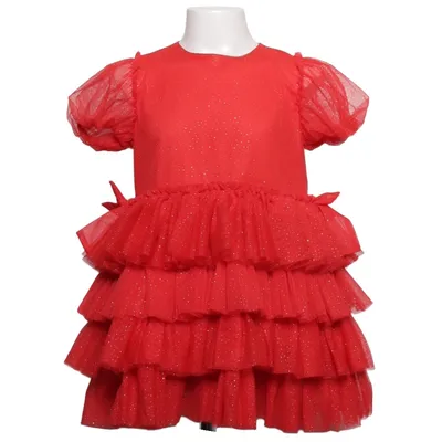 Jurk (Rood) van Konges Sløjd Katoen, Gerecycled polyester