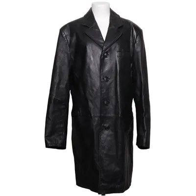 Leather coat (Black) from Conwell Leather, Polyester