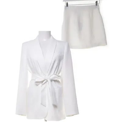 Mantelpak (Wit) van Zara Polyester, Viscose