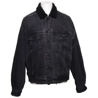 Fodrad jeansjacka (Grå) från ASOS Bomull, Polyester