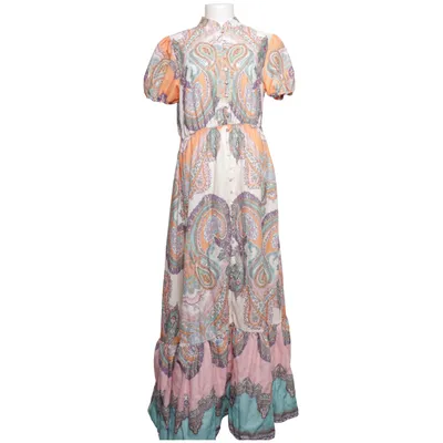 Maxi jurk (Oranje, Roze, Meerkleurig) van Mochy Katoen, Polyester