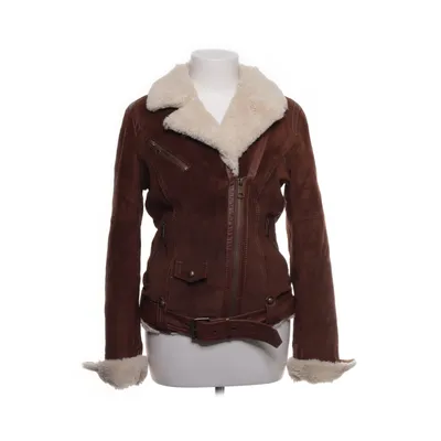 Veste en peau de mouton retournée (Marron, Beige) de Rookie Cuir