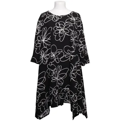 Jurk (Big Shirt) van AKH Fashion Elastaan, Polyester, Viscose