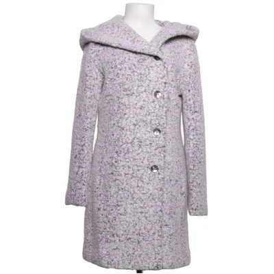 Coat (Gray, White) from Cole Haan Acrylic, Polyester, Wool